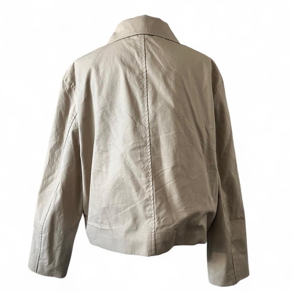 BEIGE TWILL JACKET WITH COLLAR - Picture 4 of 8
